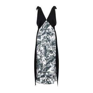 Bottega Veneta Black Silk Printed Silk Long Dress - NWT